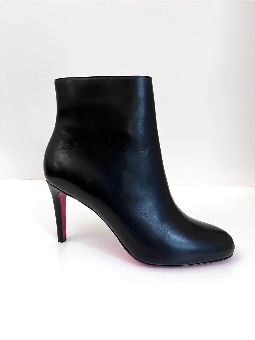 Christian Louboutin Black Leather Ankle Boots NWT